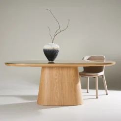 Hot Nohr Ovale Eettafel Nateshia MDF, 200 x 90cm Naturel