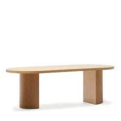 Discount Kave Home Ovale Eettafel Nealy Eikenfineer, 240 x 100cm