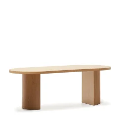 Online Kave Home Ovale Eettafel Nealy Eikenfineer, 200 x 100cm