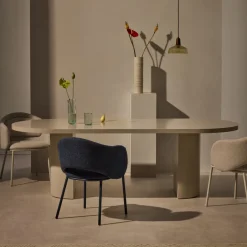 New Kave Home Ovale Eettafel Nealy MDF, kleur Ecru Wit