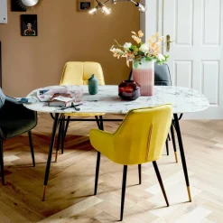 Online Artistiq Living Ovale Eettafel Nicky Marmerlook