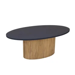 Discount Tower Living Ovale Eettafel Palazzo Teakhout en mineraal stucwerk