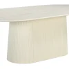 Outlet Livingfurn Ovale Eettafel Patrice Mangohout, kleur Crème
