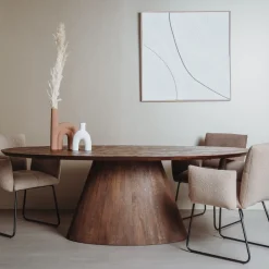 Hot Tower Living Ovale Eettafel Premana Mangohout, kleur Bruin