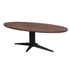 Clearance Richmond Interiors Ovale Eettafel Stafford Mangohout Bruin