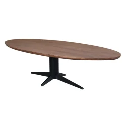 Clearance Richmond Interiors Ovale Eettafel Stafford Mangohout Bruin