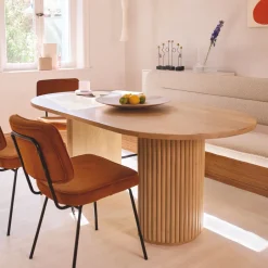 Discount Tom Tailor Ovale Eettafel Tessica Mangohout, 180 x 90cm