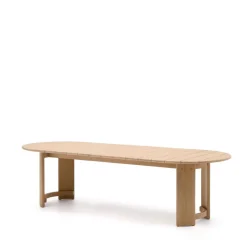 Best Kave Home Ovale Eettafel Xoriguer Eucalyptushout, 280 x 110cm Naturel