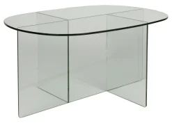 Best Zuiver Ovale Salontafel Linea Glas, 80 x 60cm