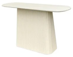 Sohome Ovale Sidetable Puck Mangohout, 140cm, kleur Ivoor