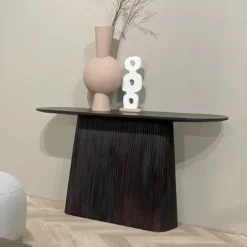 Outlet Livingfurn Ovale Sidetable Salvator Mangohout, 140cm