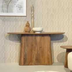 Outlet Livingfurn Ovale Sidetable Salvator Mangohout, 140cm