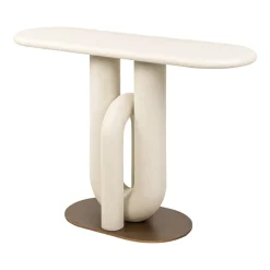 Richmond Interiors Ovale Sidetable Winslow 130cm, kleur Wit