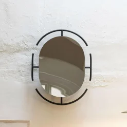 Sale Zuiver Ovale Spiegel Emma 70 x 56cm, kleur Zwart