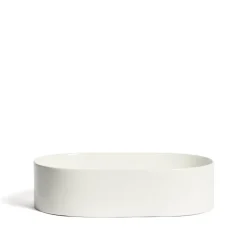 Online Kave Home Ovale Waskom Ovara Keramiek, 50 x 31cm Wit