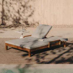 New Kave Home 2-persoons Ligbed Sonsaura Eucalyptushout Beige