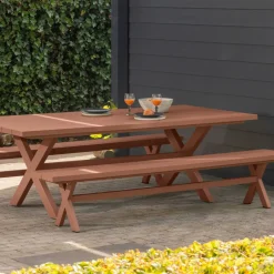 WOOOD Picknicktafel Delta 220 x 105cm Terra