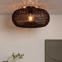 Outlet GOOD&MOJO Plafondlamp Arizona Bamboe, 50cm Burgundy