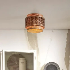 Hot GOOD&MOJO Plafondlamp Bhutan Bamboe, kleur Naturel/Zwart