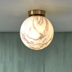 Discount it's about RoMi Plafondlamp Carrara Marmerlook, kleur Wit