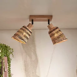 Discount GOOD&MOJO Plafondlamp Java 2-lamps, Bamboe
