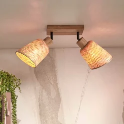 Discount GOOD&MOJO Plafondlamp Java 2-lamps, Bamboe