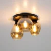 LifestyleFurn Plafondlamp Jenney Amber glas, 3-lamps