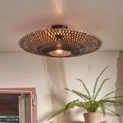 Hot GOOD&MOJO Plafondlamp Kalimantan Bamboe Zwart/Naturel