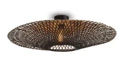 Hot GOOD&MOJO Plafondlamp Kalimantan Bamboe Zwart/Naturel