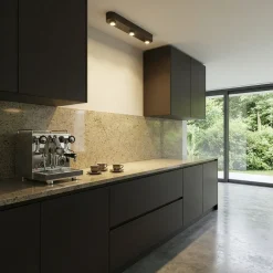 Clearance LifestyleFurn Plafondlamp Letonya 3-lamps, 75cm, kleur Sienna Bruin