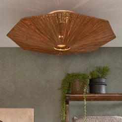 Discount GOOD&MOJO Plafondlamp Panama Raffia, kleur Bruin