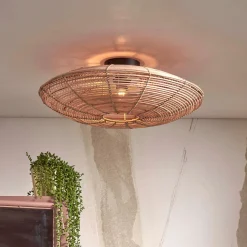 Clearance GOOD&MOJO Plafondlamp Tanami Rotan, 55cm Naturel