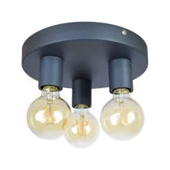 Online Urban Interiors Plafondlamp Triple Ø25cm, kleur Vintage Black