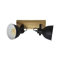 Sale Urban Interiors Plafondspot Woody Double, kleur Vintage Black