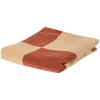 Clearance WOOOD Plaid Zena 130 x 170cm, kleur Roestbruin/Beige
