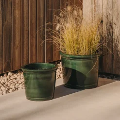 New Kave Home Plantenpot Presili Set van 2 stuks, Terracotta