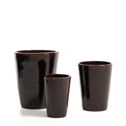 New Kave Home Plantenpot Rotja Set van 3 stuks, Terracotta