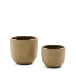 Best Kave Home Plantenpot Selvi Set van 2 stuks Lichtbruin