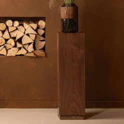 Clearance WOOOD Plantenstandaard Enid , 80cm hoog Walnoot