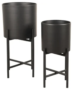 New LABEL51 Plantenstandaard Plantin Set van 2 stuks, kleur Zwart