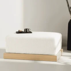 Sale Nohr Poef Alaric Bouclé, kleur Wit