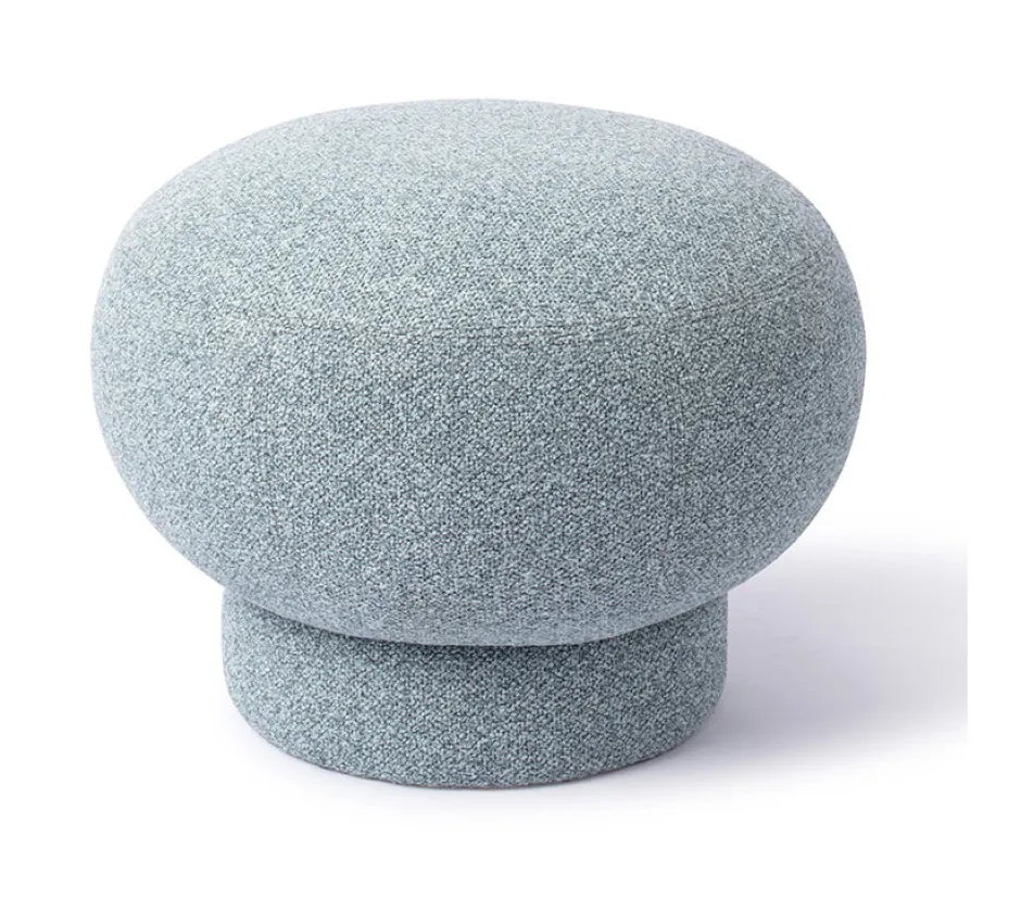 Clearance Jesper Home Poef Anoo 55cm, kleur Blue Dust Blossem / Copper