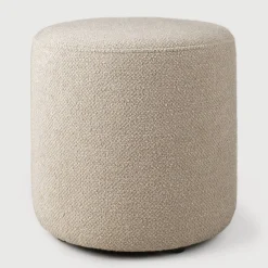 Sale Ethnicraft Poef Barrow Structuurstof, 40cm