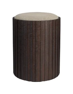 Clearance Dutchbone Poef Bay High Met opbergruimte, Teakhout