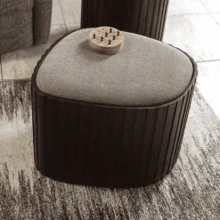 Outlet Dutchbone Poef Bay Low Met opbergruimte, Teakhout