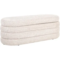 Richmond Interiors Poef Camile Lovely stof, kleur Cream