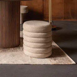 Clearance Dutchbone Poef Fern Bouclé