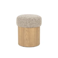 Hot Eleonora Poef George Bouclé en essenhout