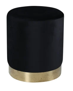 Clearance Nohr Poef Jarron Velvet Zwart