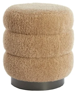 Light & Living Poef Jobbi Teddy Beige